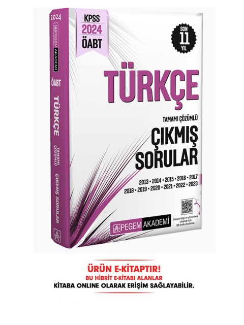 2024 ÖABT Türkçe Öğretmenliği Çıkmış Sorular E-Kitap