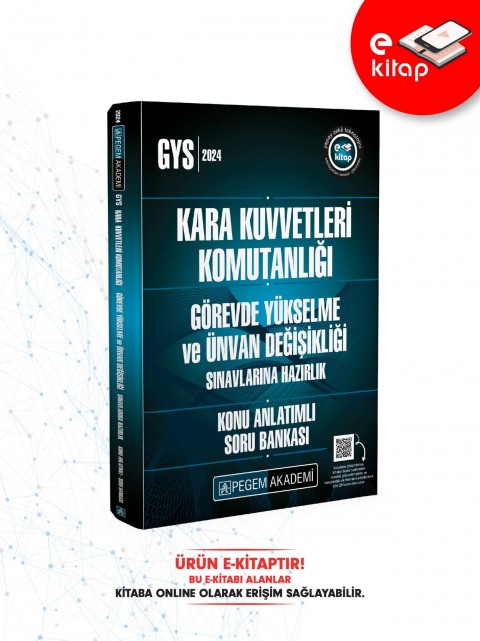 2024 GYS Kara Kuvvetleri Komutanlığı Görevde Yükselme ve Ünvan Değişikliği Konu Anlatımlı Soru Bankası E
