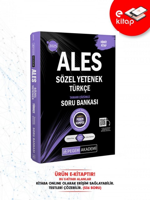 2025 ALES Sözel Yetenek Türkçe Tamamı Çözümlü E- Soru Bankası