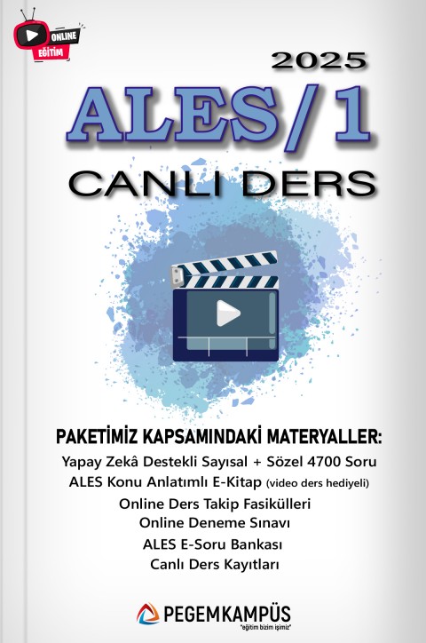 2025 ALES/1 Canlı Ders + Online Materyaller