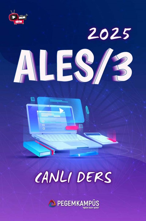 2025 ALES/3 Canlı Ders + Ders İzleme Defterleri + Soru Bankası