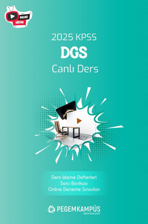 2025 DGS Canlı Ders + Ders İzleme Defteri + Soru Bankası