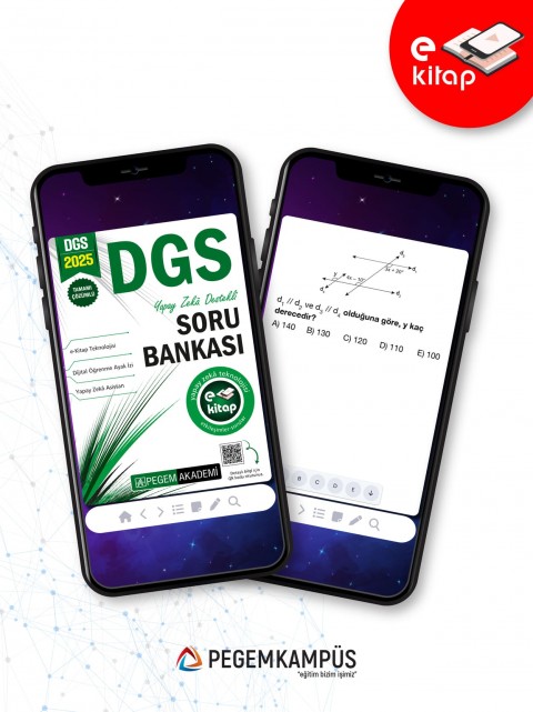 2025 DGS Tamamı Çözümlü Soru Bankası E- Kitap