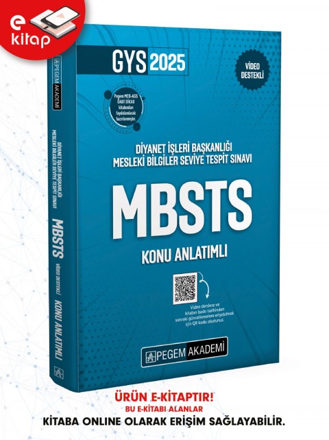 2025 Diyanet İşleri Başkanlığı Mesleki Bilgiler Seviye Tespit Sınavı MBSTS Konu Anlatımlı E-Kitap