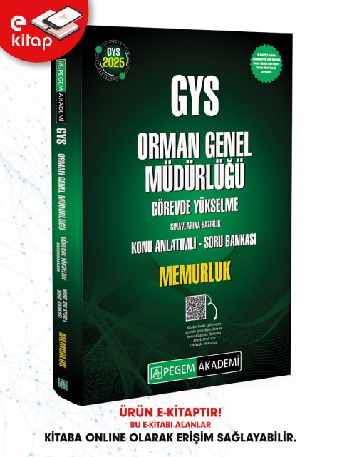 2025 GYS Orman Genel Müdürlüğü Görevde Yükselme Sınavlarına Hazırlık Konu Anlatımlı Soru Bankası E-Kitap - MEMURLUK
