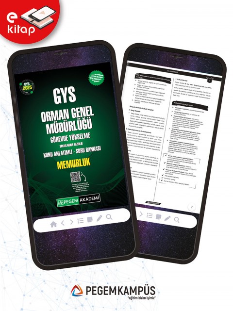 2025 GYS Orman Genel Müdürlüğü Görevde Yükselme Sınavlarına Hazırlık Konu Anlatımlı Soru Bankası E-Kitap - MEMURLUK