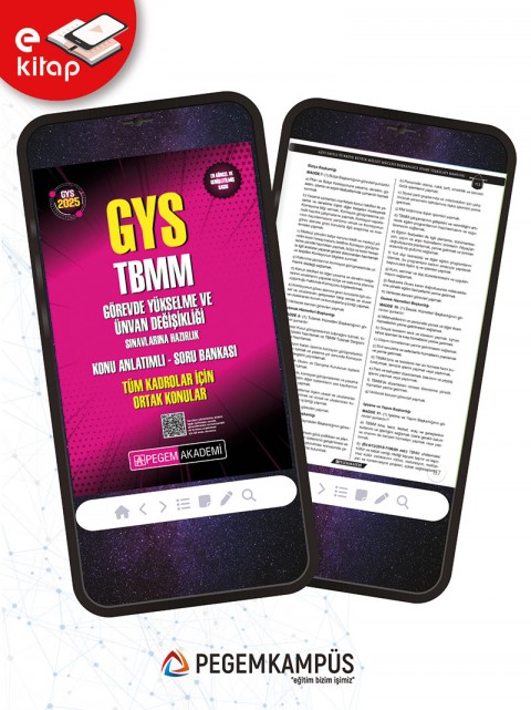 2025 GYS TBMM Görevde Yükselme ve Ünvan Değişikliği Sınavlarına Hazırlık Konu Anlatımlı Soru Bankası E-Kitap - Tüm Kadrolar İçin Ortak Konular
