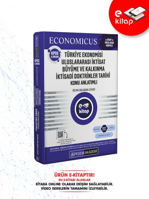 2025 KPSS A Grubu Economicus Türkiye Ekonomisi, Uluslararası İktisat, Büyüme ve Kalkınma, İktisadi Doktrinler Tarihi Konu Anlatımlı E-Kitap