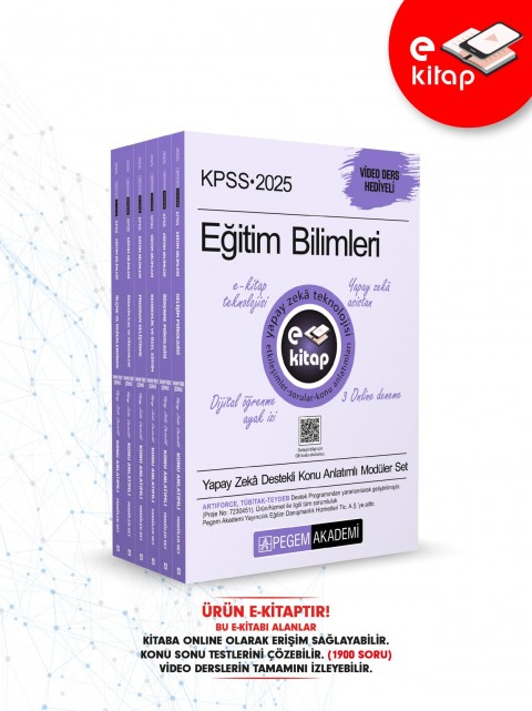 2025 KPSS Eğitim Bilimleri Konu Anlatımlı Modüler E-Kitap Seti