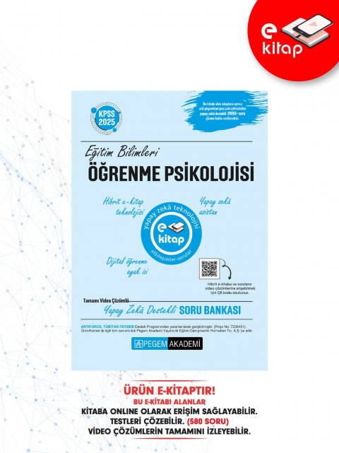 2025 KPSS Eğitim Bilimleri Öğrenme Psikolojisi E-Soru Bankası