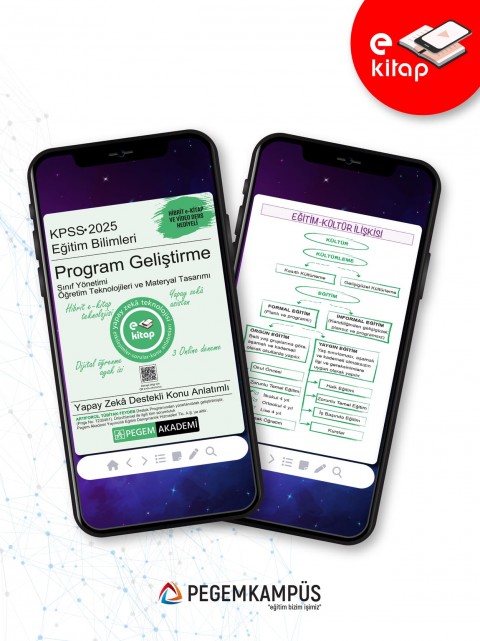 2025 KPSS Eğitim Bilimleri Program Geliştirme-Sınıf Yönetimi-Öğretim Materyalleri Konu Anlatımlı E-Kitap