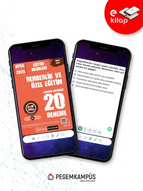 2025 KPSS Eğitim Bilimleri Rehberlik ve Özel Eğitim 20 E-Deneme