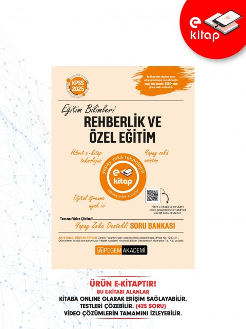 2025 KPSS Eğitim Bilimleri Rehberlik ve Özel Eğitim E-Soru Bankası