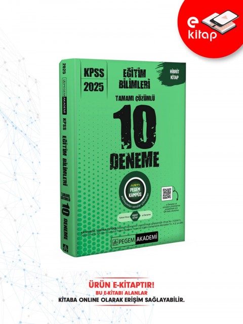 2025 KPSS Eğitim Bilimleri Tamamı Çözümlü 10 E-Deneme