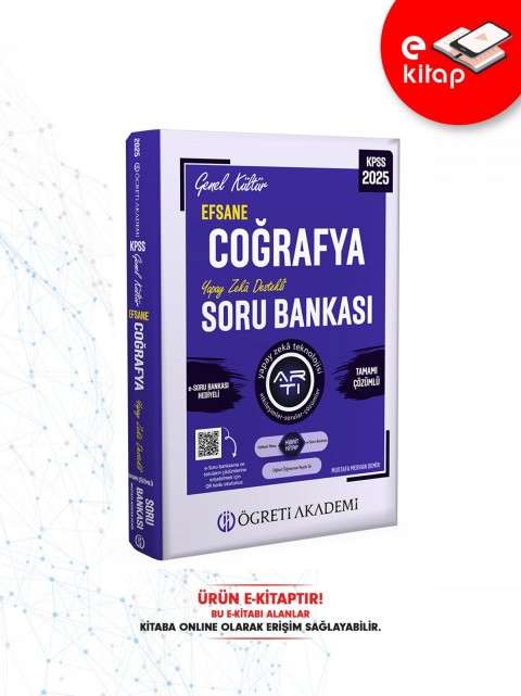 2025 KPSS Genel Kültür Efsane Coğrafya Tamamı Çözümlü E-Soru Bankası