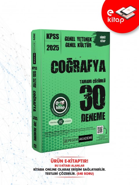 2025 KPSS Genel Yetenek Genel Kültür Coğrafya 30 E-Deneme