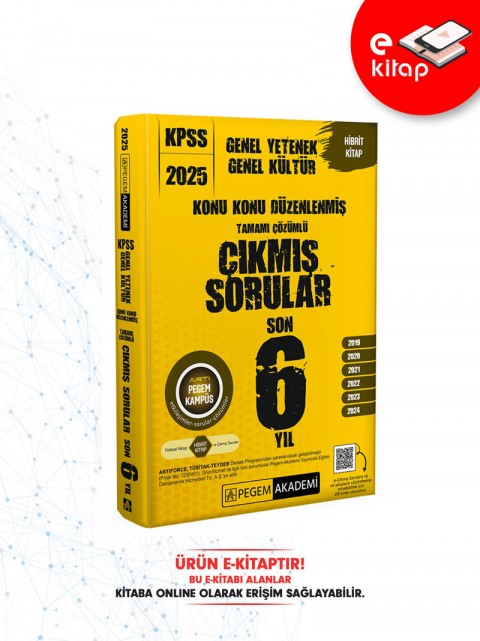 2025 KPSS Genel Yetenek Genel Kültür Konu Konu Düzenlenmiş E-Çıkmış Sorular (Son 6 Yıl)
