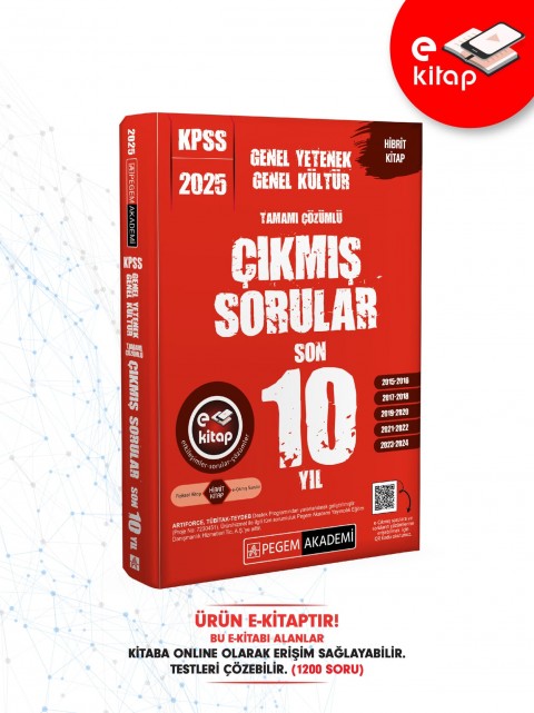 2025 KPSS Genel Yetenek Genel Kültür Tamamı Çözümlü E-Çıkmış Sorular (Son 10 Yıl)