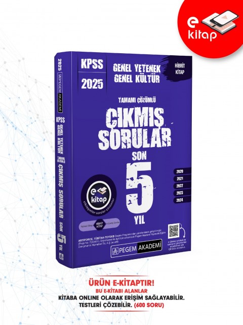 2025 KPSS Genel Yetenek Genel Kültür Tamamı Çözümlü E-Çıkmış Sorular (Son 5 Yıl)