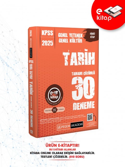 2025 KPSS Genel Yetenek Genel Kültür Tarih 30 E-Deneme
