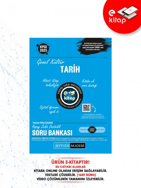 2025 KPSS Genel Yetenek Genel Kültür Tarih E-Soru Bankası