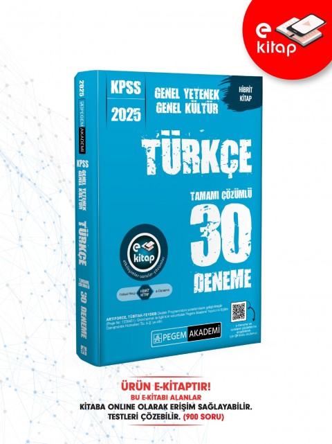 2025 KPSS Genel Yetenek Genel Kültür Türkçe 30 E-Deneme