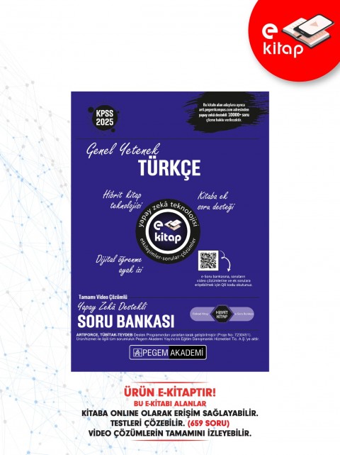 2025 KPSS Genel Yetenek Genel Kültür Türkçe E-Soru Bankası