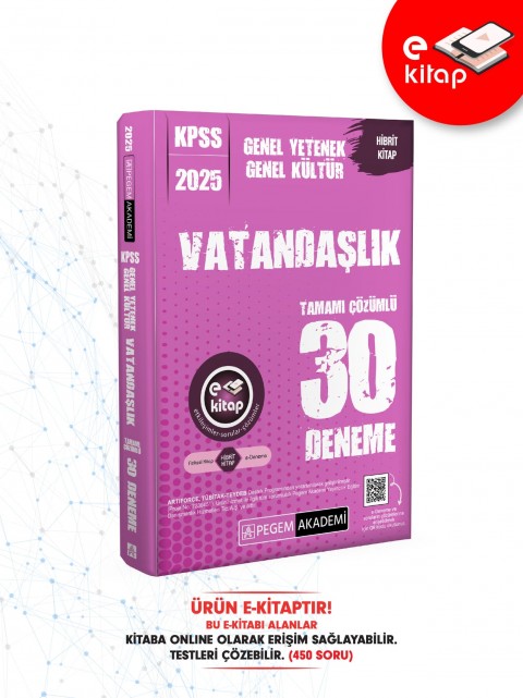 2025 KPSS Genel Yetenek Genel Kültür Vatandaşlık 30 E-Deneme