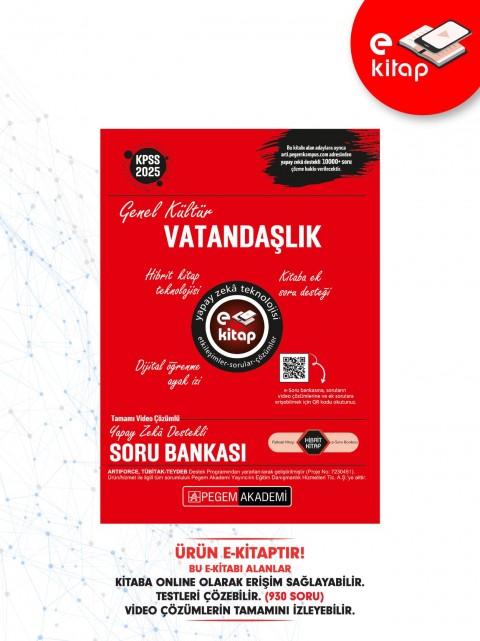 2025 KPSS Genel Yetenek Genel Kültür Vatandaşlık E-Soru Bankası