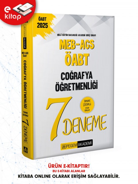 2025 MEB-AGS-ÖABT Coğrafya Öğretmenliği Tamamı Çözümlü 7 E-Deneme