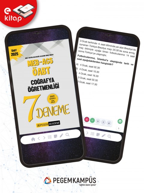 2025 MEB-AGS-ÖABT Coğrafya Öğretmenliği Tamamı Çözümlü 7 E-Deneme