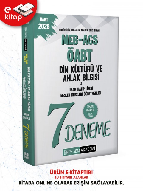 2025 MEB-AGS-ÖABT Din Kültürü ve Ahlak Bilgisi Öğretmenliği Tamamı Çözümlü 7 E-Deneme