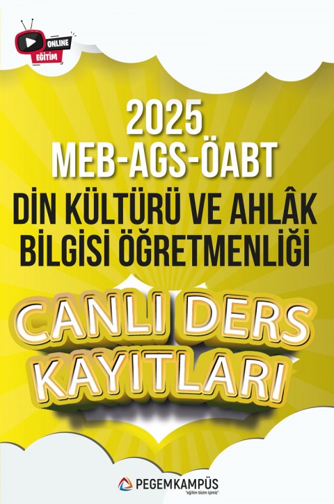 2025 MEB-AGS ÖABT Din Kültürü ve Ahlâk Bilgisi Öğretmenliği Canlı Ders Kayıtları