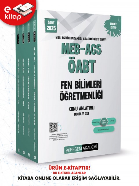 2025 MEB-AGS ÖABT Fen ve Teknoloji Öğretmenliği Konu Anlatımlı E-Kitap Seti
