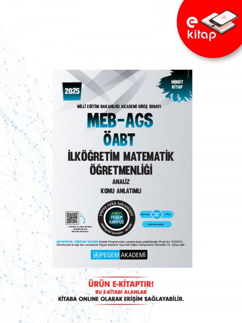 2025 MEB-AGS ÖABT İlköğretim Matematik Öğretmenliği Analiz Konu Anlatımlı E-Kitap
