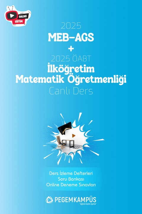 2025 MEB-AGS + ÖABT İlköğretim Matematik Öğretmenliği Canlı Dersler + Ders İzleme Defteri + Soru Bankası