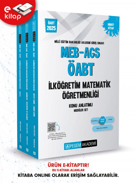 2025 MEB-AGS ÖABT İlköğretim Matematik Öğretmenliği Konu Anlatımlı E-Kitap Seti