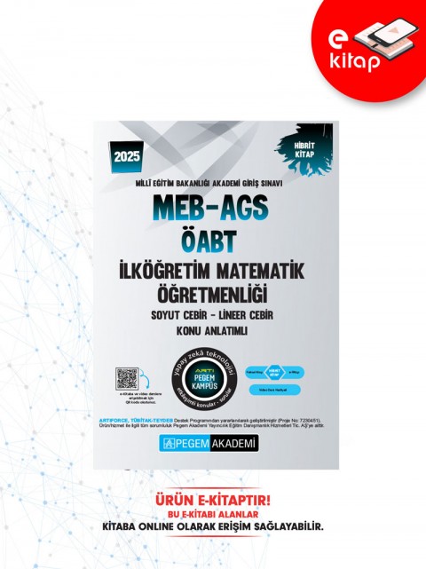 2025 MEB-AGS ÖABT İlköğretim Matematik Öğretmenliği Lineer Cebir-Soyut Cebir Konu Anlatımlı E-Kitap