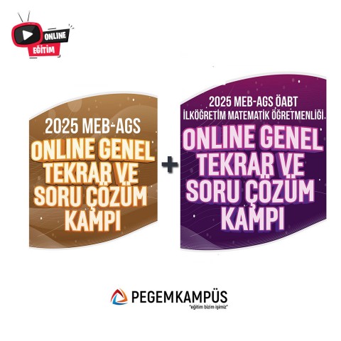 2025 MEB-AGS + ÖABT İlköğretim Matematik Öğretmenliği Online Genel Tekrar ve Soru Çözüm Kampı