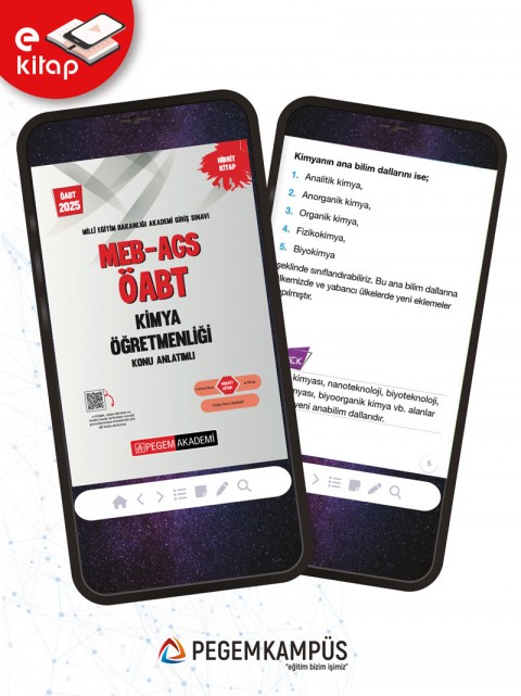 2025 MEB-AGS ÖABT Kimya Öğretmenliği Konu Anlatımlı E-Kitap
