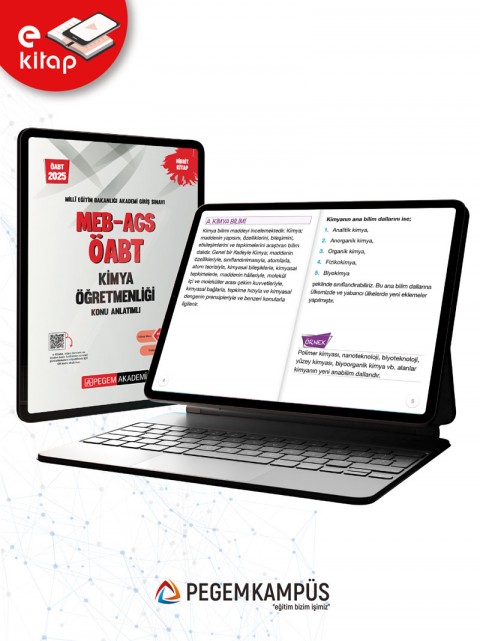 2025 MEB-AGS ÖABT Kimya Öğretmenliği Konu Anlatımlı E-Kitap