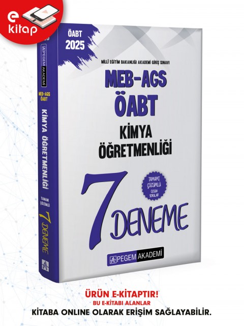 2025 MEB-AGS-ÖABT Kimya Öğretmenliği Tamamı Çözümlü 7 E-Deneme