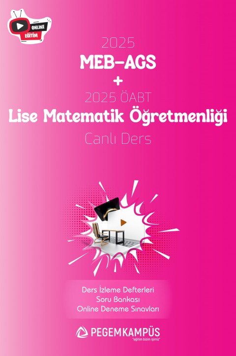 2025 MEB-AGS + ÖABT Lise Matematik Öğretmenliği Canlı Dersler + Ders İzleme Defteri + Soru Bankası