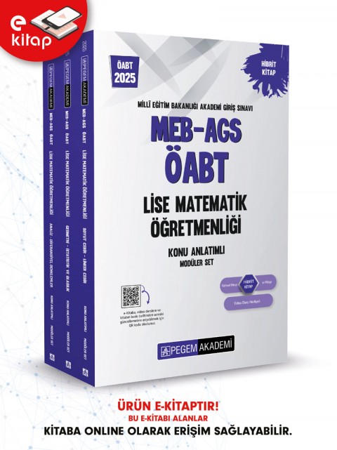 2025 MEB-AGS ÖABT Lise Matematik Öğretmenliği Konu Anlatımlı E-Kitap Seti