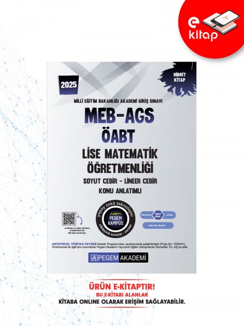 2025 MEB-AGS ÖABT Lise Matematik Öğretmenliği Lineer Cebir-Soyut Cebir Konu Anlatımlı E-Kitap