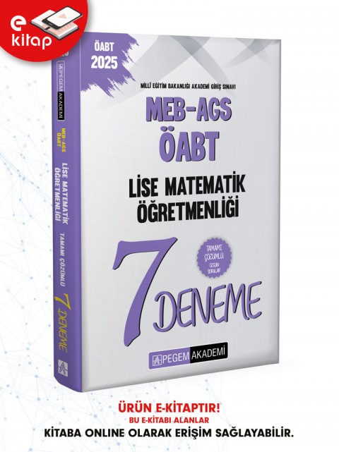 2025 MEB-AGS-ÖABT Lise Matematik Öğretmenliği Tamamı Çözümlü 7 E-Deneme