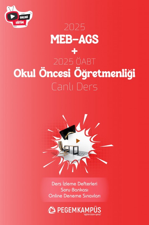 2025 MEB-AGS + ÖABT Okul Öncesi Öğretmenliği Canlı Dersler + Ders İzleme Defteri + Soru Bankası