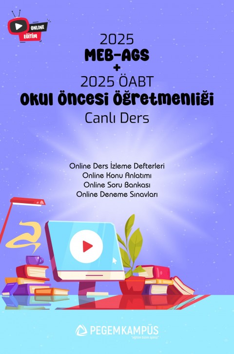 2025 MEB-AGS + ÖABT Okul Öncesi Öğretmenliği Canlı Dersler + Online Materyaller