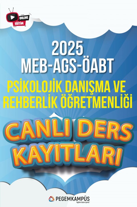 2025 MEB-AGS ÖABT PDR Öğretmenliği Canlı Ders Kayıtları
