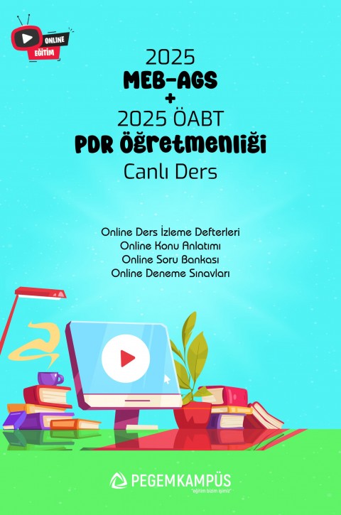 2025 MEB-AGS + ÖABT PDR Öğretmenliği Canlı Dersler + Online Materyaller